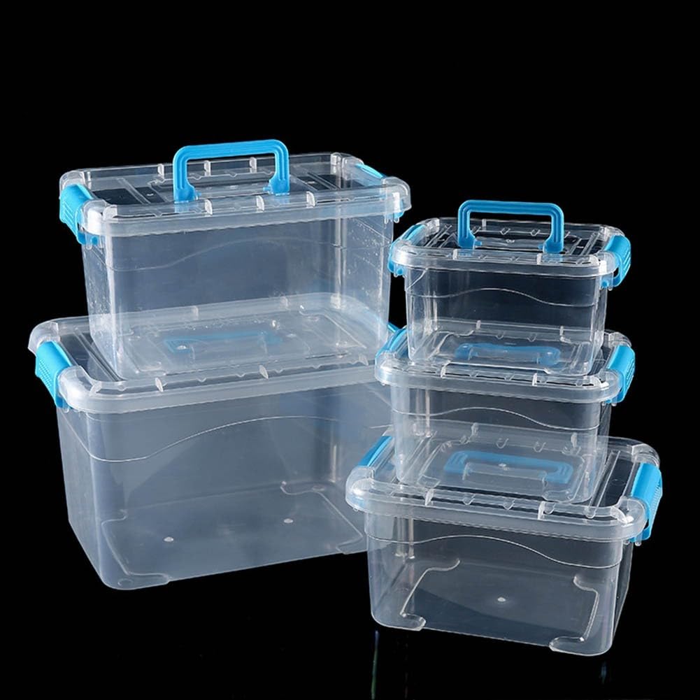 Boîte de rangement portable transparente L pour vêtements