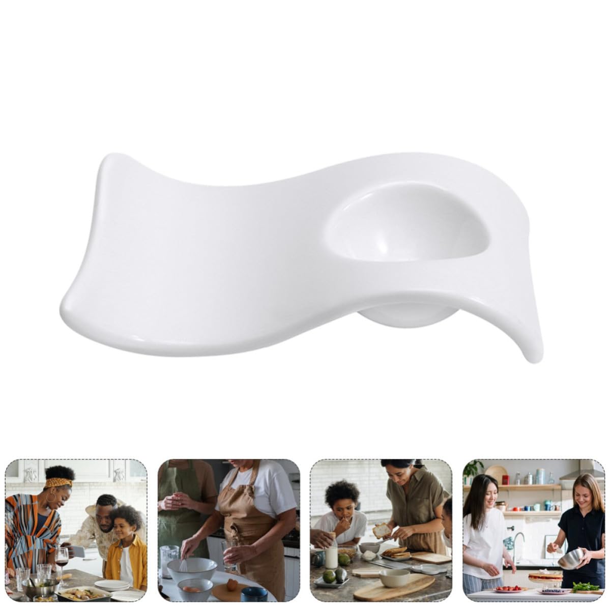 6 Coquetiers en Céramique Blanche Élégante Supports Pratiques et Modernes pour Œufs Lot de 6 Pièces pour ou Apéritifs
