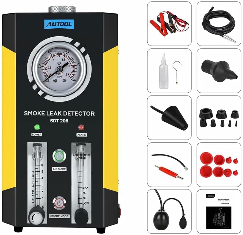 SOLARY Détecteur De Fuite Automobile Pour Machine à Fumée - 12 V - Testeur De Fumée EVAP - Outil