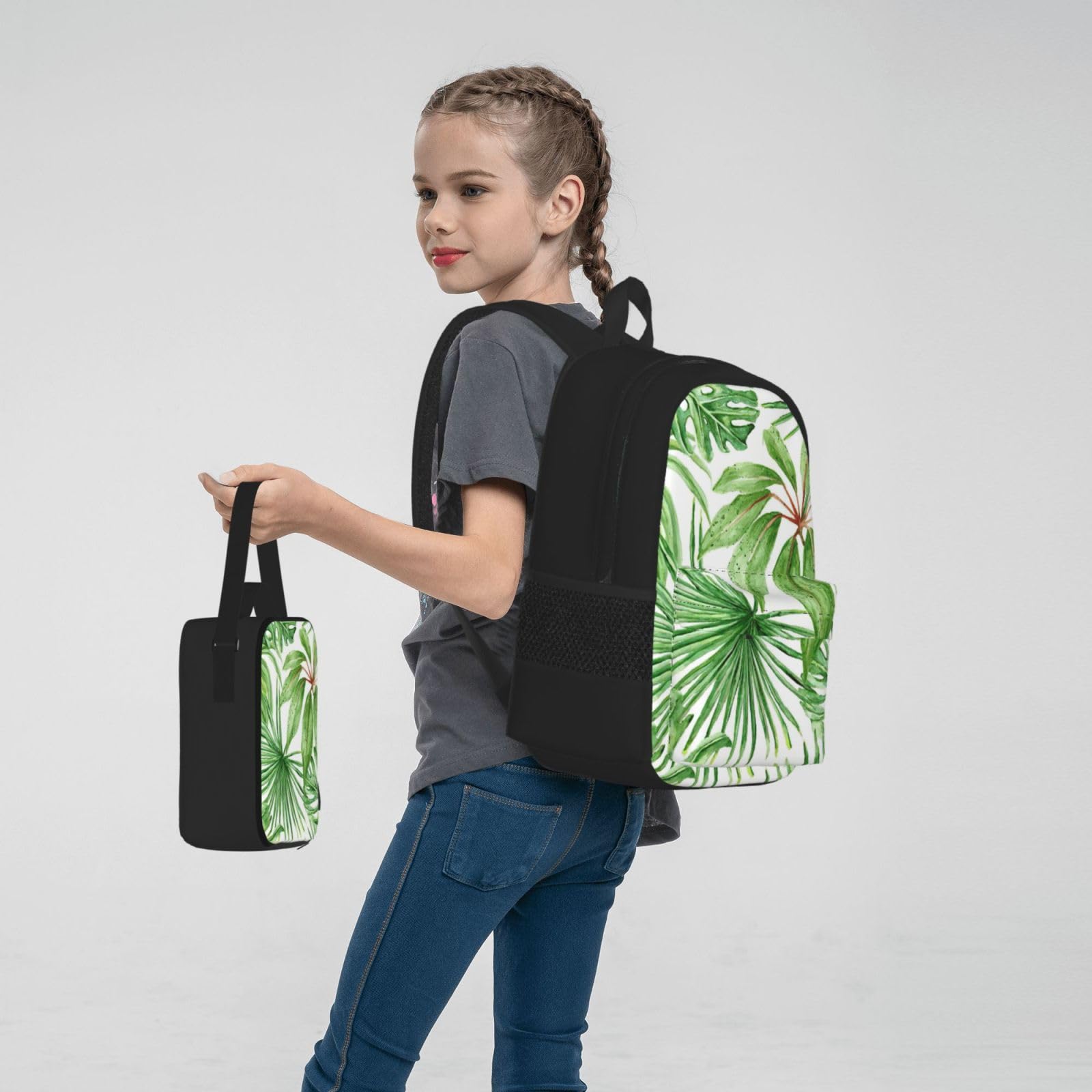 Zaino, borsa portapranzo, astuccio, set da 3 pezzi, per lavoro e
