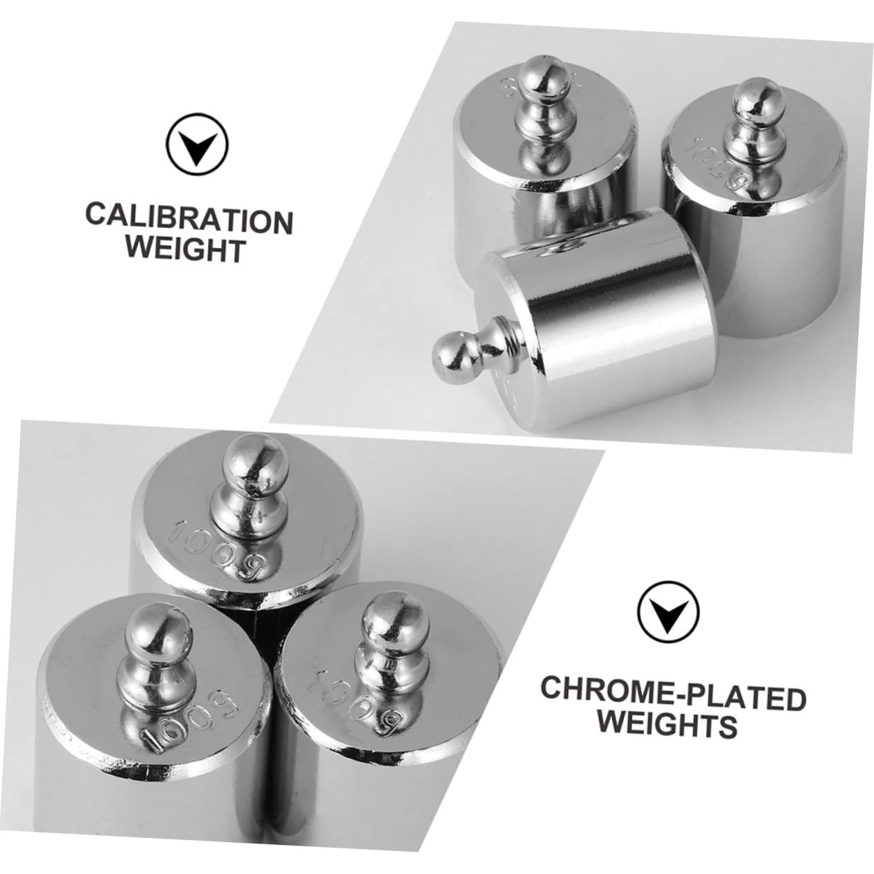 FUNOMOCYA Educational Teaching Prop 5pcs Calibration Weight Kit Steel Weights for Industrial Scale Calibration High Accuracy Weighing Tool
