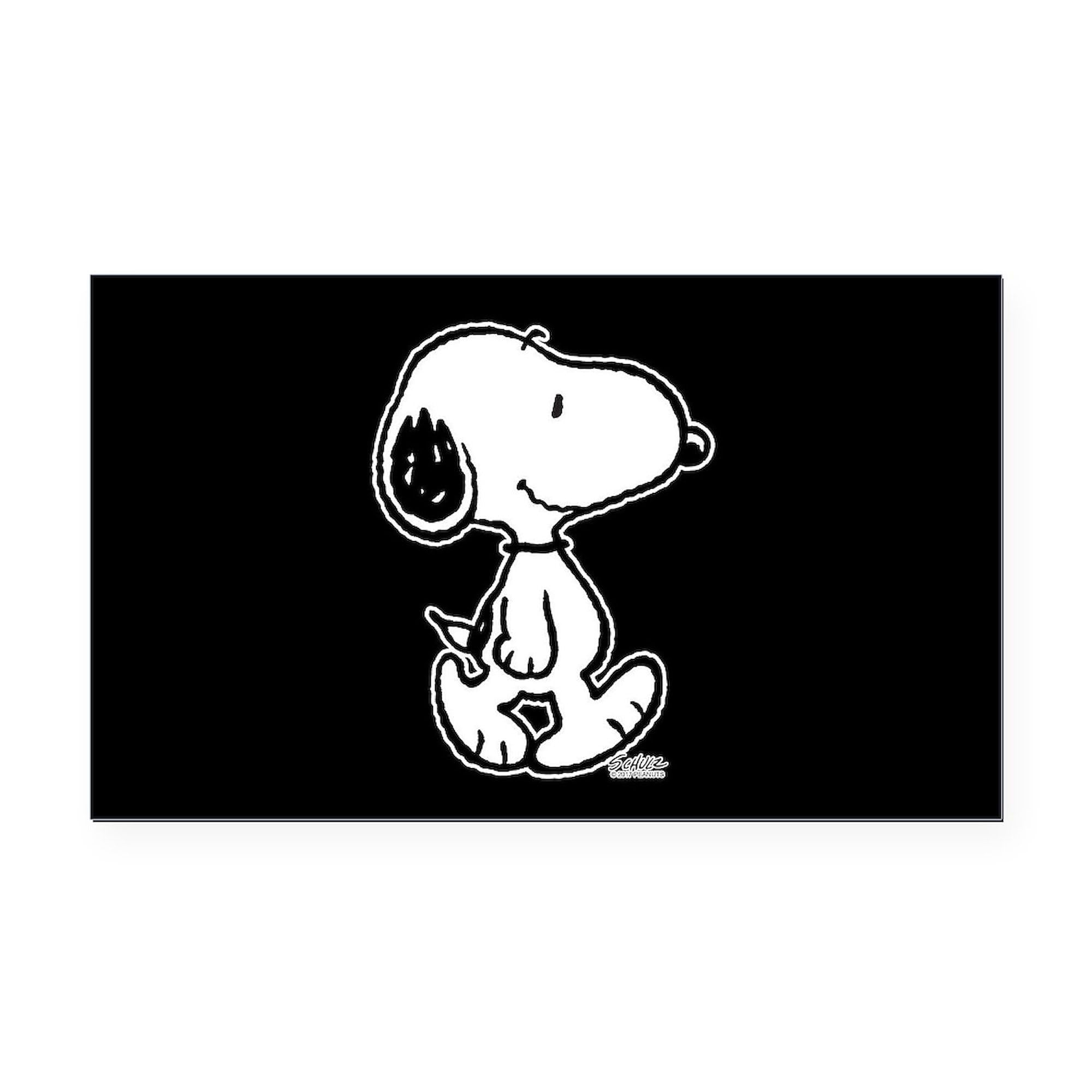Amazon.com - CafePress Peanuts Snoopy Rectangle Car Bumper Magnet