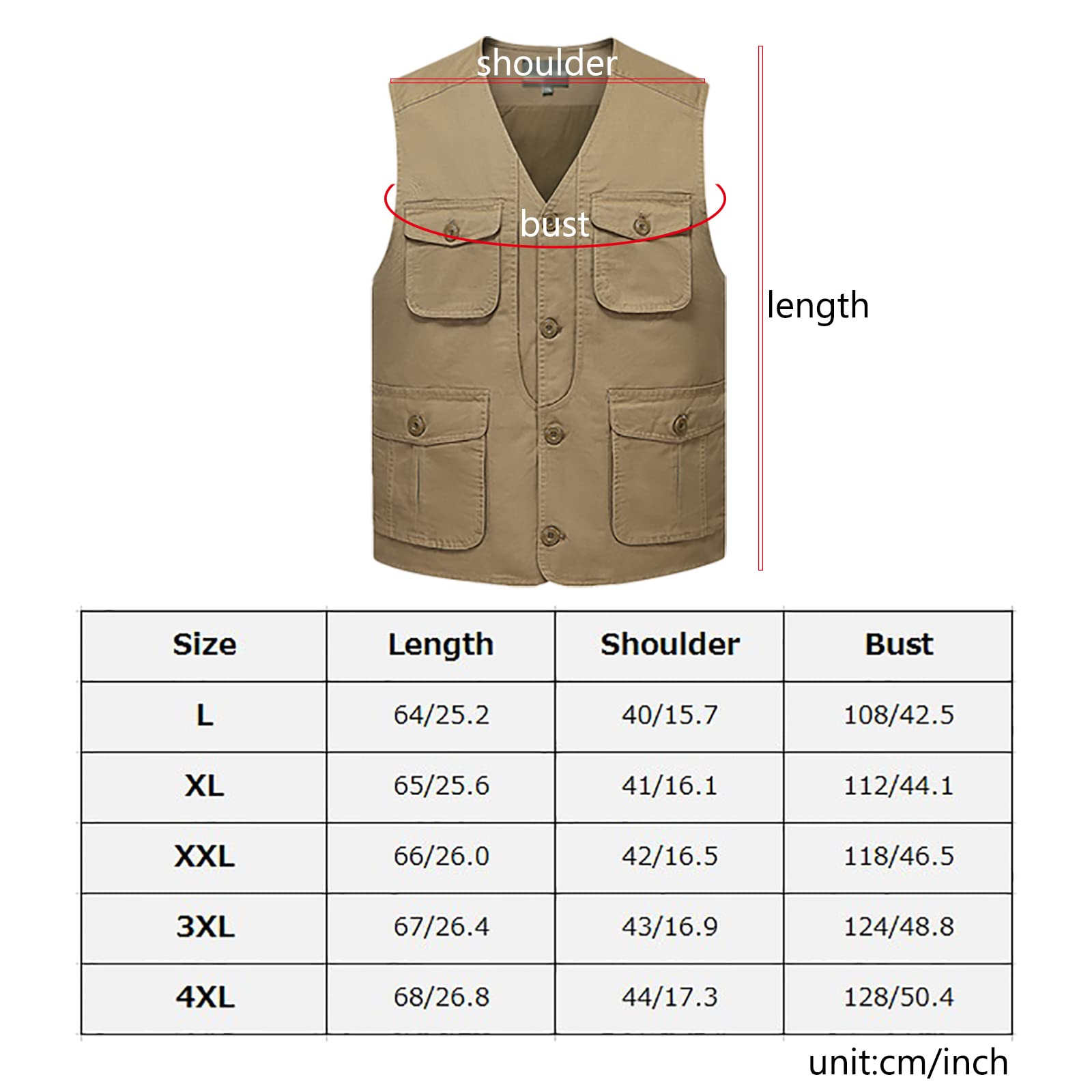 Hombres Chaleco de Pesca con Multibolsillos Respirable para Cámping Fotografía Caza Senderismo Viajes(Size:3XL,Color:Verde)