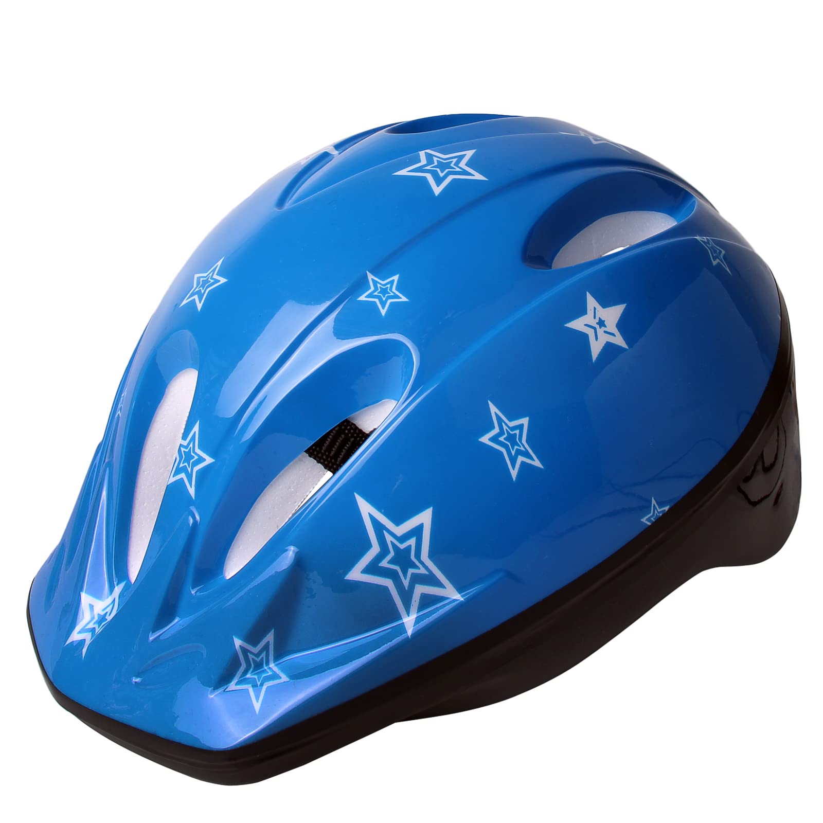 Casco Wisdom per Bambino in ABS con Schiuma EPS Chiusura Regolabile Colore Colore Blu