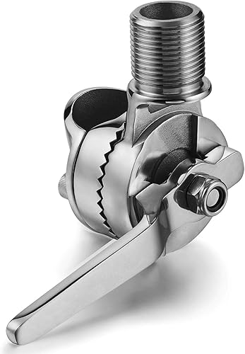 Soportes de antena VHF marinos, montaje de trinquete, montaje de base ajustable de acero inoxidable 316 para barco (antena de abrazadera)