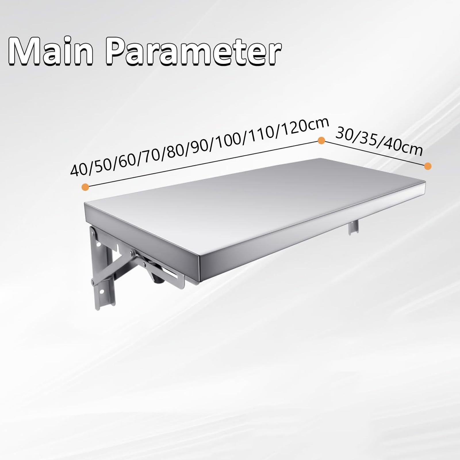 110 * 40cm, Estantes De Cocina Comerciales Plegables De Acero Inoxidable para Pared, para Camiones De Comida, Cuarto De Servicio, Lavandería, Mesa Plegable
