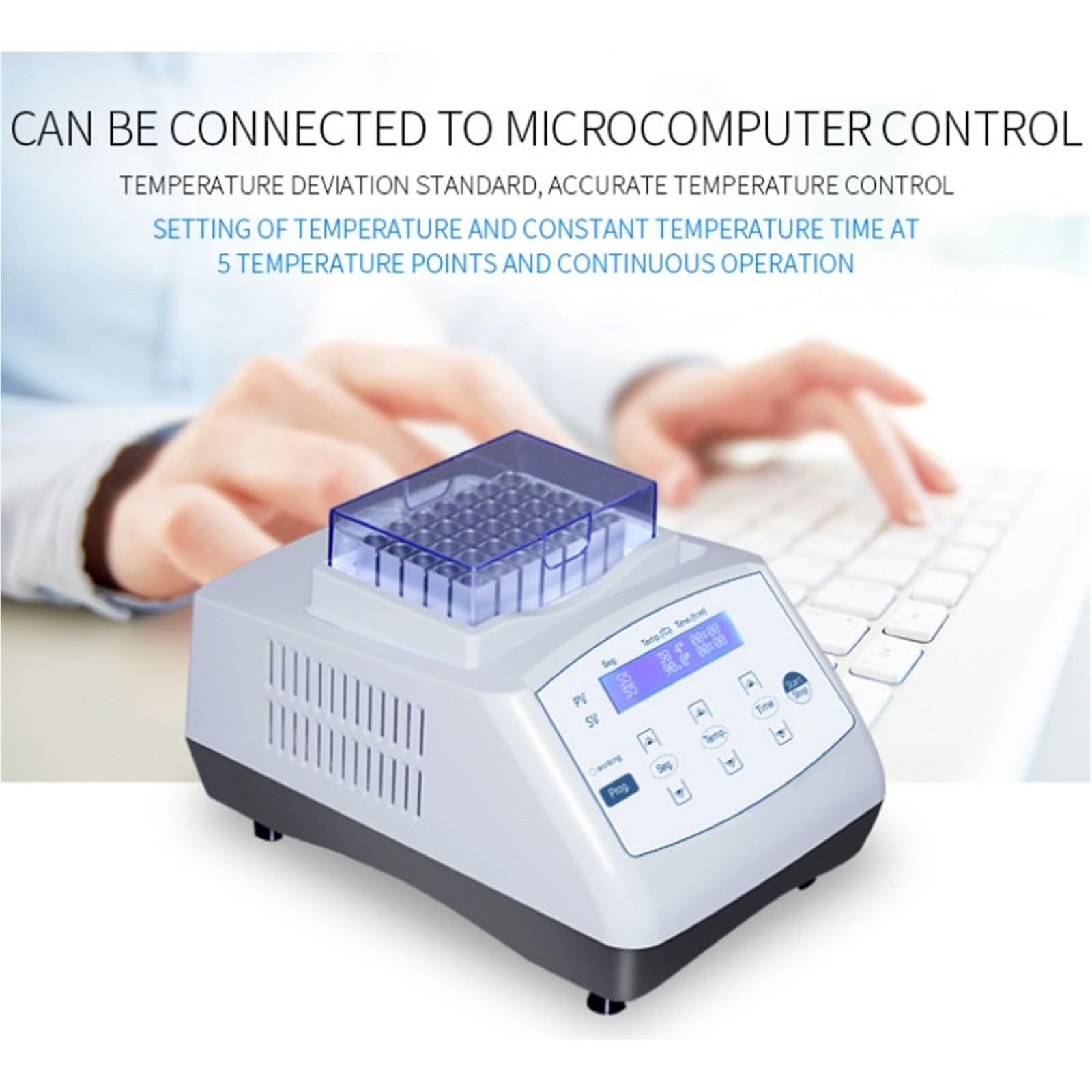 Centrifuga de Laboratorio, Incubadora de agitador de baño Termo seco con refrigeración por calefacción Digital de Laboratorio con Bloque de Tubos de ensayo centrífugo(with HX-C)