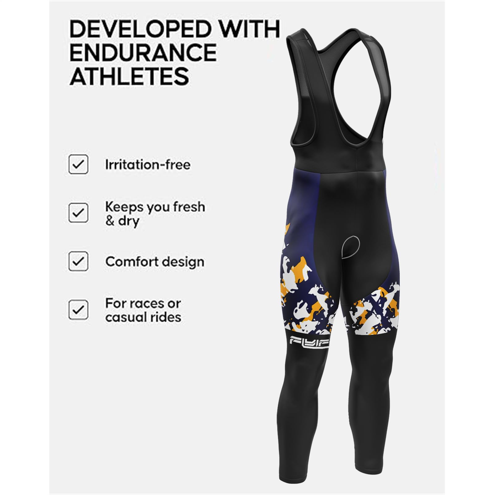 2024-2025 Culote con Tirantes para Hombre de Ciclistas Hombres Pantalones de Ciclismo, Transpirable Bicicleta con 8D Gel Acolchado MTB Ciclismo Pantalones Largos