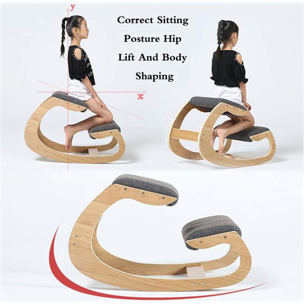 La Silla De Oficina Creative Kneeling Silla Ergonómica De Meditación Para Arrodillarse Puede Ayudar A Aliviar El Dolor Y Mejorar La Postura,Woodcolor