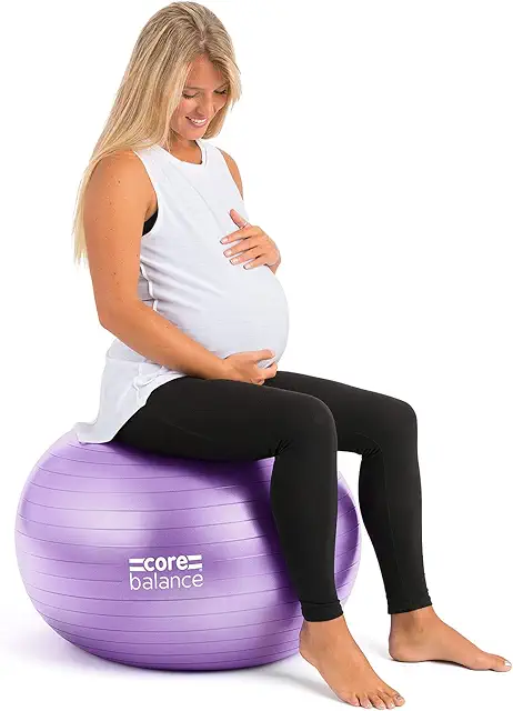 Core Balance Shatterproof Yoga Ball - Pilates & Fitness Exercise Equipment