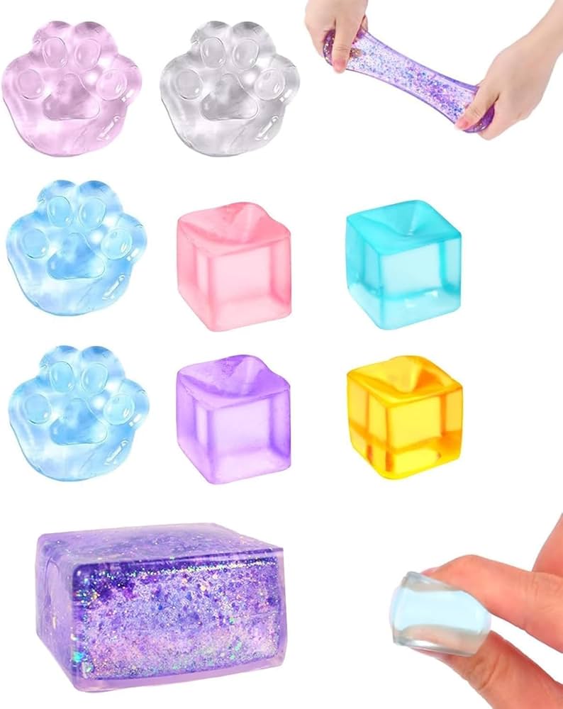 Amazon | 9個 スクイーズボール 猫の手(4個) スパークリングキューブ