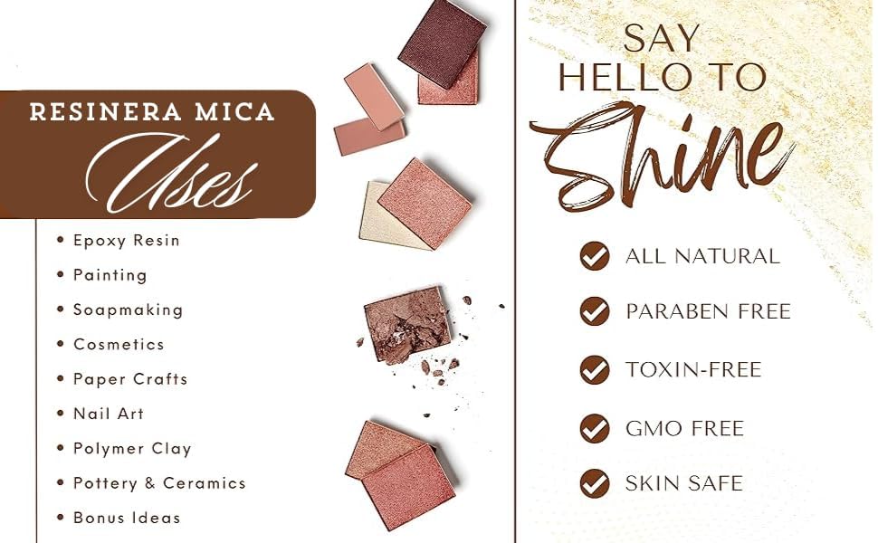 RESINERA Mica/Pearl Powder Pigment Non-Toxic Safe Cosmetic Grade Metallic Mica Flour for Soap Making Bath Used for Cosmetic | Lips Makeup (L Pink 20 g) 1