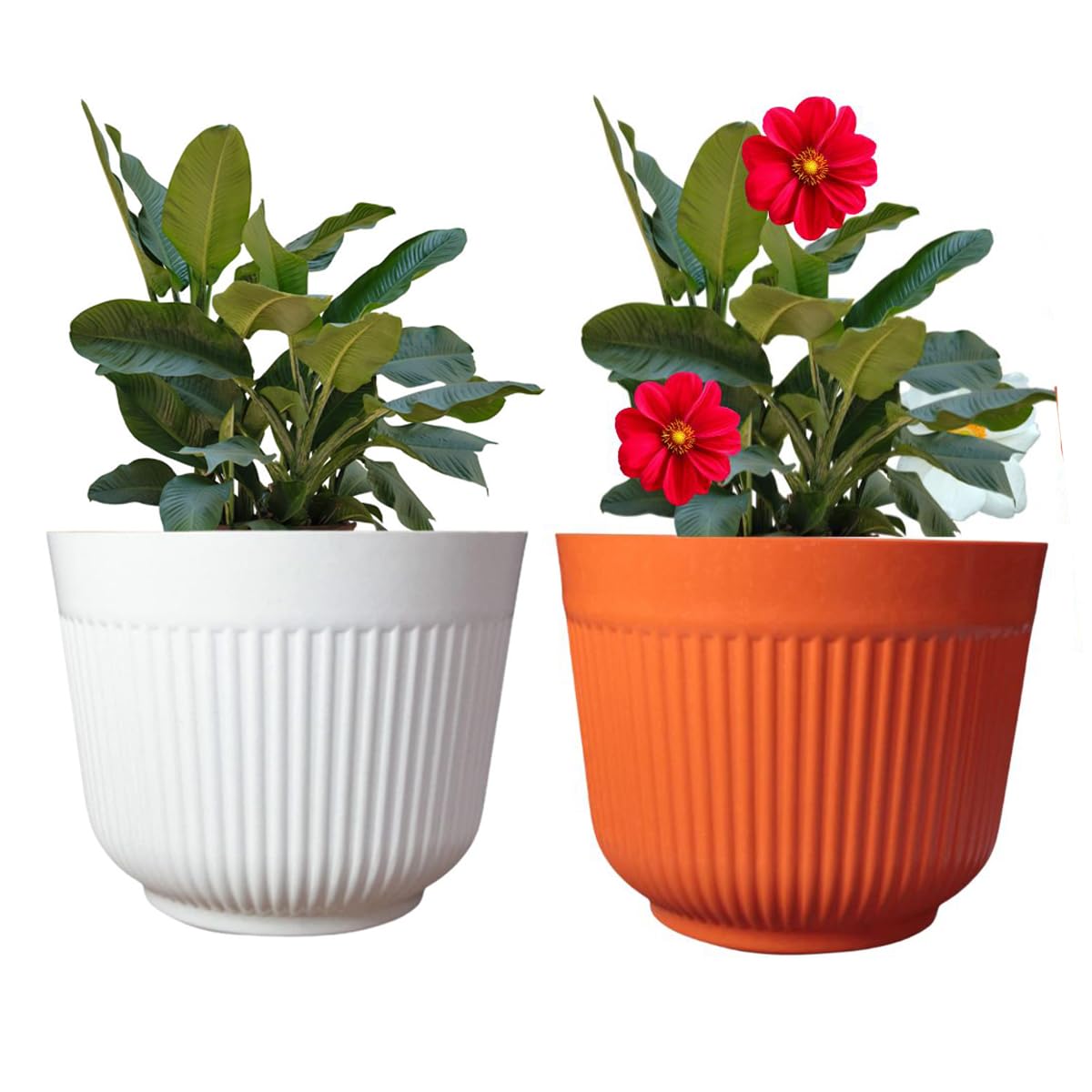 SOUVENIR 12 inch Flower Pots for Home Decoration Big Size Plastic Durable Large Gamla for Plants Outdoor/Indoor Gardening Plant Pot for Home Terrace Lawn Balcony Nursery (B09YTXNPH3) Amazon Price History, Amazon Price Tracker