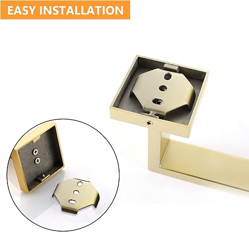 Miniatura 9 de 2 toallas de baño de oro cepillado LANC de 12 pulgadas doble toallero de cocina accesorios de baño barras gruesas para colgar toallas de inodoro