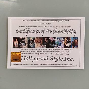 セール中…アヴァ・ウー直筆サイン2Lサイズ写真… Amazon.co.jp: キャリー フィッシャー直筆サイン入り2Lサイズ