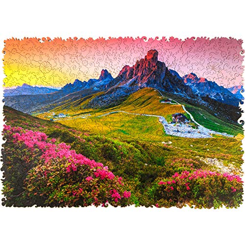 UNIDRAGON Original Holzpuzzle — Berg, 500 Teile, King Größe 16.9 x 11.8 Zoll (43 x 30 cm) Schöne Geschenkverpackung, Einzigartige Form Erwachsene und Kinder Cover