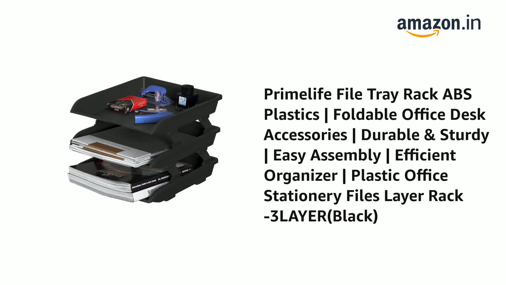 N*a様 L ORGANIZER manufactured by P.F Primelife File Tray Rack ABS Plastics | Foldable Office Desk
