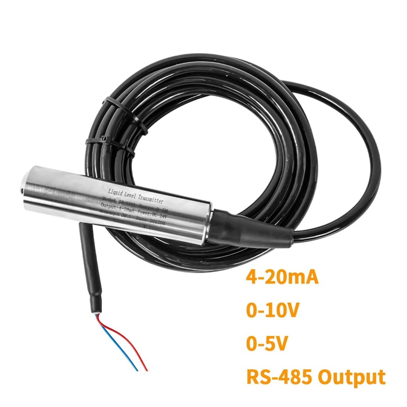 Miernik poziomu wody miernik głębokości 5 m, 10 i 20, wskaźnik, zatapialny czujnik cieczy 4 mA, zbiornik nadajnika (Rs485 Output)