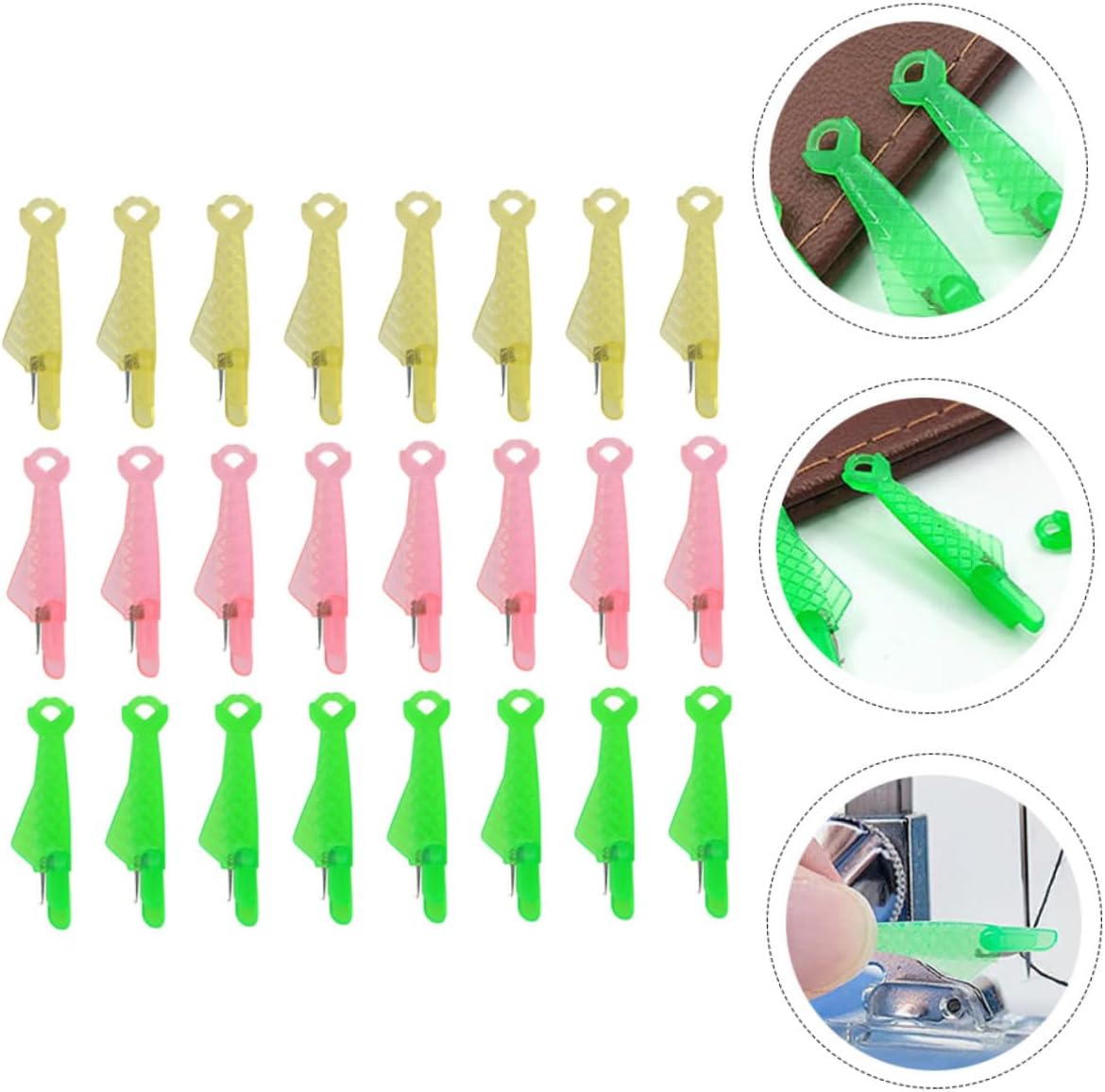 Tofficu 240pcs Needle Threader Tool Portable Plastic Threaders for Sewing Machines and Hand Sewing Easy to Use