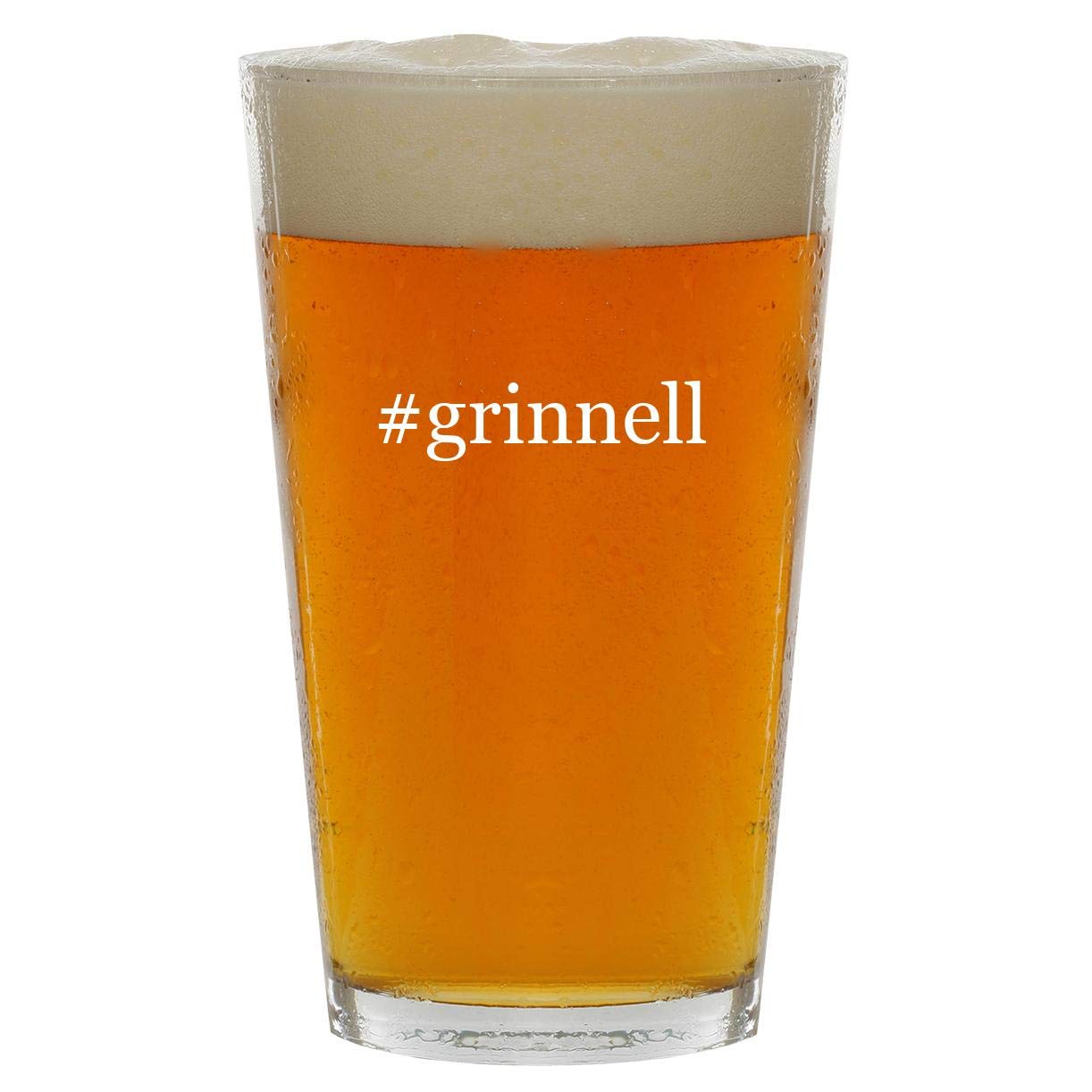 #grinnell - 16oz Hashtag Clear Glass Beer Pint Glass