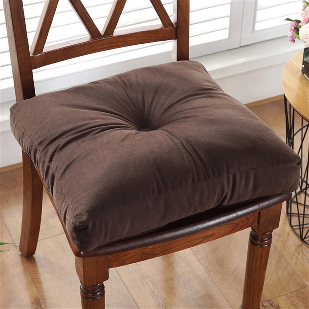 Generic Cuscini Per Sedie Quadrato Spesso, Pile Olandese in Tinta Unita Con Cuscino Seduta Con Maniglia Cuscino Da Pavimento Meditazione Per Arredamento Casa Balcone Soggiorno,Caffè,40 * 40cm(2pcs)