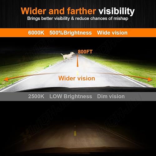 Miniatura 4 de Bombillas LED para faros delanteros compatibles con Jeep Wrangler 2010 2011 2012 2013 2014 2015 2016 2017 2018 2019 2020, 9008H13 haz alto y bajo +