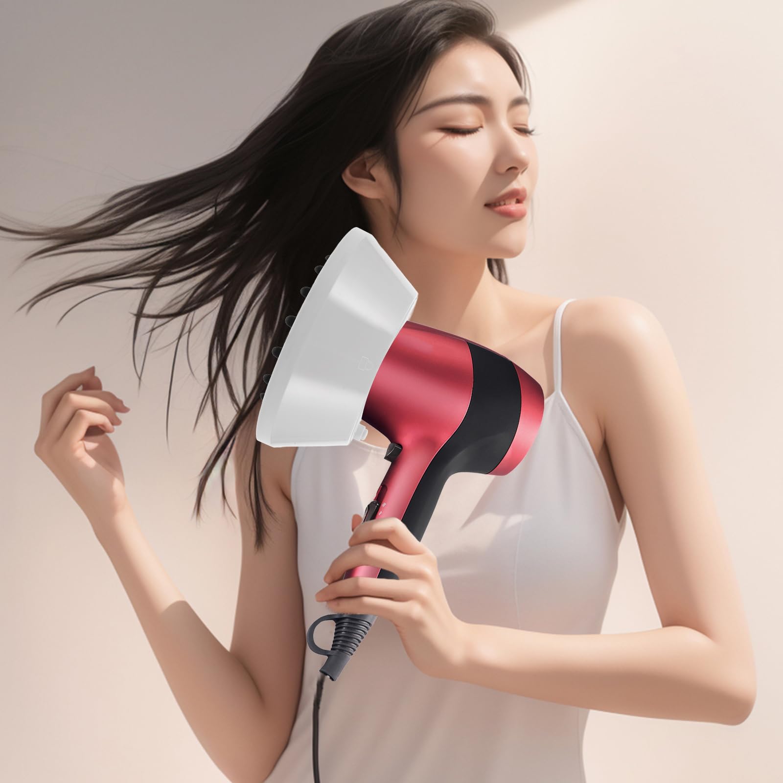 Tragbarer Faltbarer Haartrockner Diffusor aus Langlebigem Material Universeller Diffusoraufsatz für Lockiges Haar Multifunktionale Diffusordüse für Reisen und Styling
