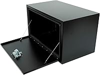 Vista 11 de 24"X18"X18" Black Steel Truck Underbody Flatbox Pickup Tool Box RV ATV Trailer Storage Tools with T-Handle Latch, Job Tool Chest
