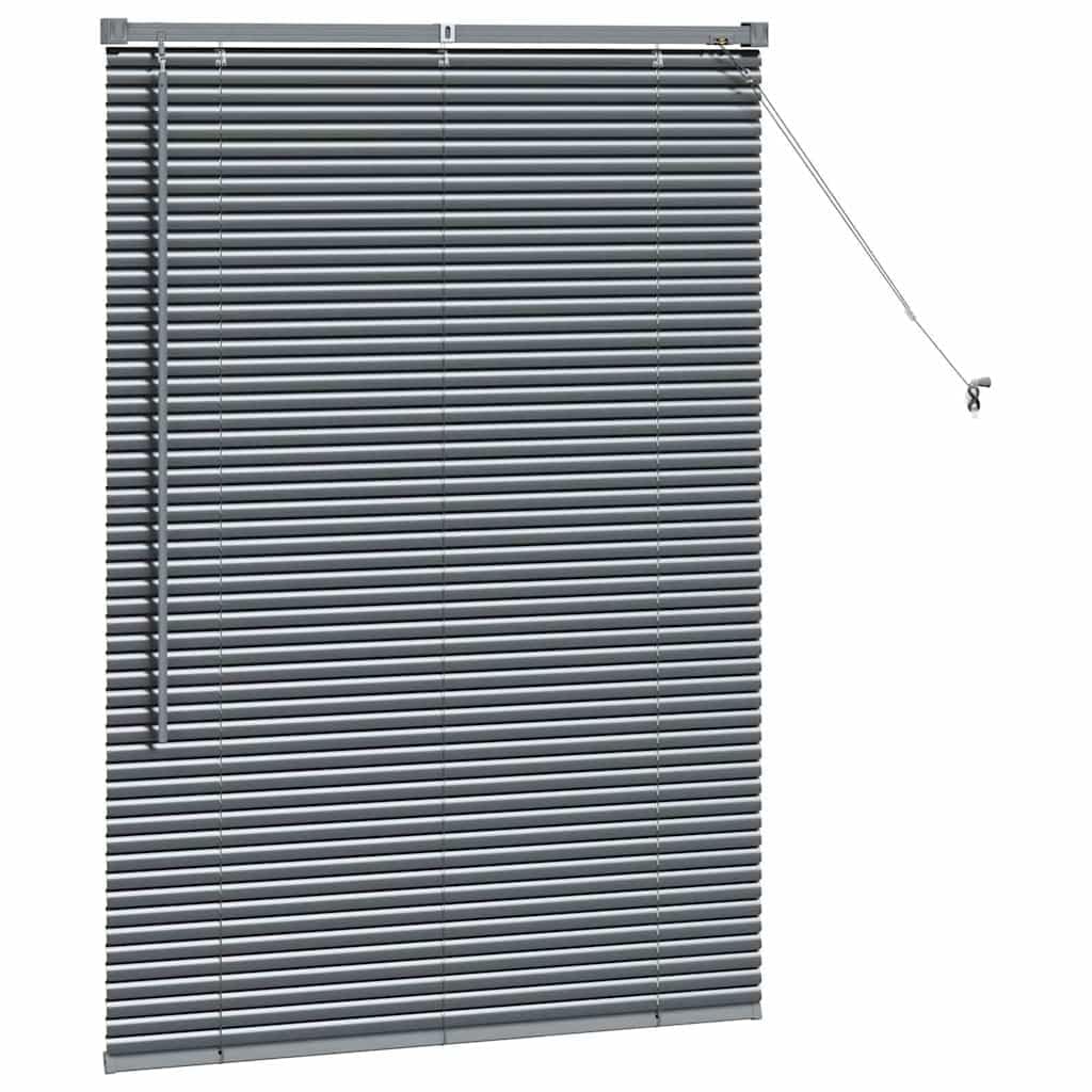 Store Vénitien en Aluminium 130x 90 cm Gris Foncé, Store Intérieur pour Fenêtre de Cuisine, Salon et Bureau, Brise-Vue Manuel à Lames Orientables Réglables