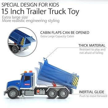 Amazon.com: Wenbeier Dump Truck Toy for Kids 15