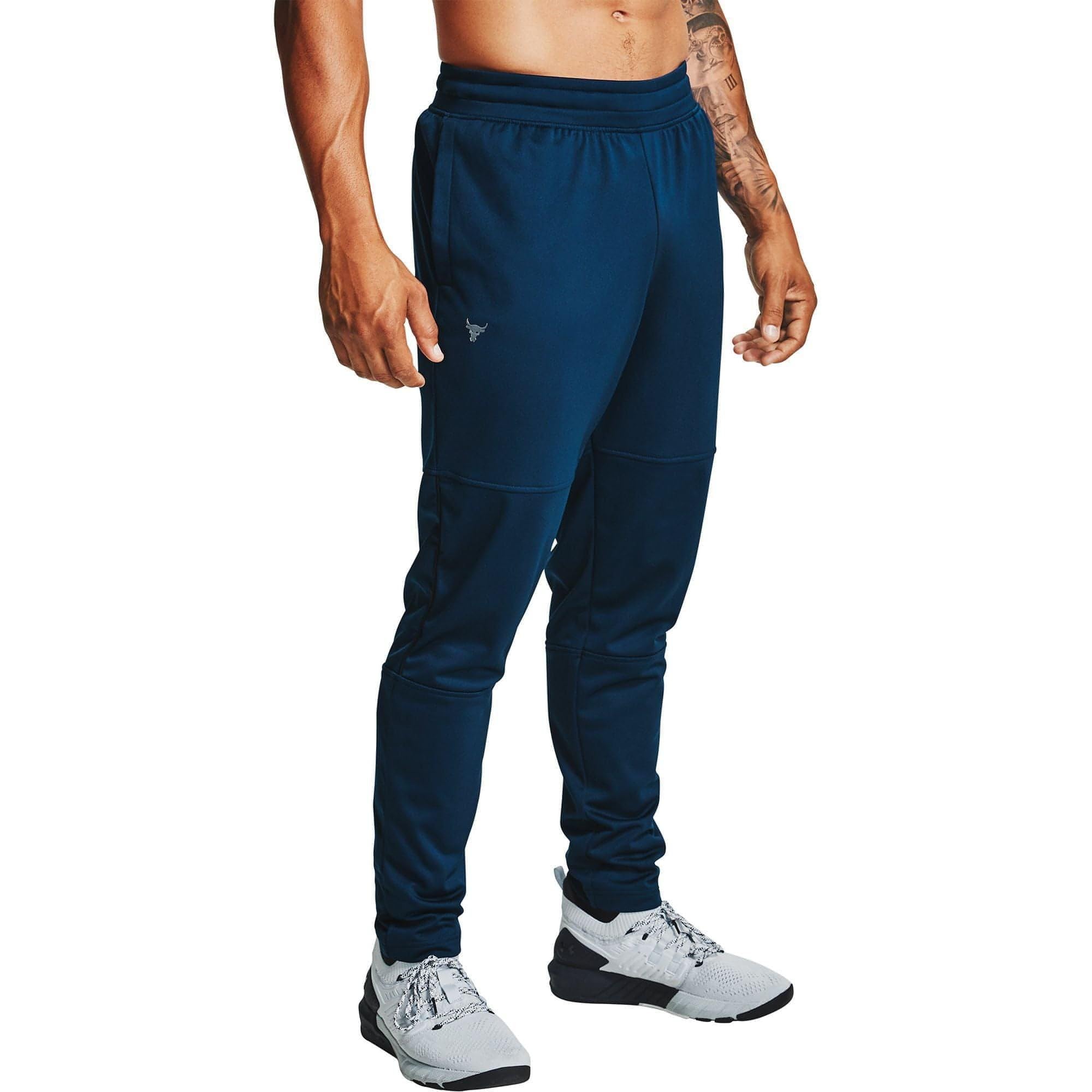 Under Armour Men s Project Rock Knit Track Pants (Medium) Blue
