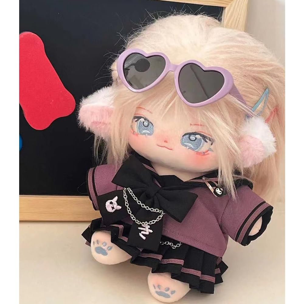 niannyyhouse 20 cm Bambola Vestiti Camicie Gonne Scarpe Studente Vestito 8 pollici Bambola di Peluche Vestire Accessori, Nero