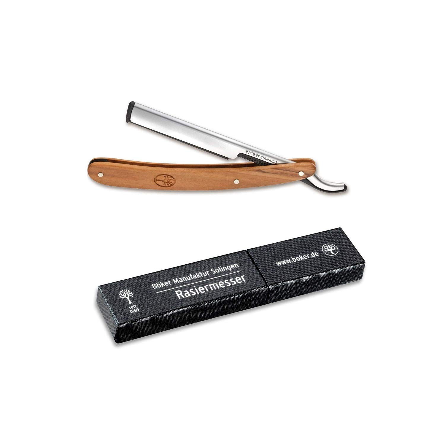 Böker Manufaktur Solingen Barberette Olive Rasierklingenhalter