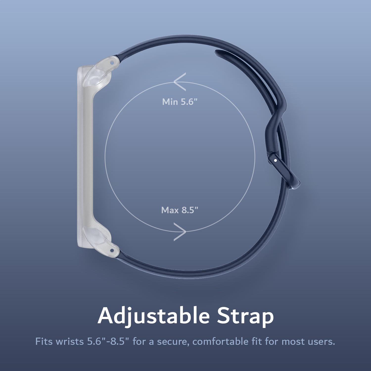 TUDIA PC-Hülle zum Aufstecken mit verlängerter Länge, verstellbares Silikon-Armband für PLAUD NotePin AI-Recorder [für größere Handgelenke], leicht, bequem, tragbar
