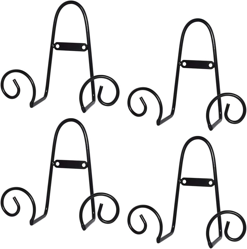 Mocoum 4 Pack Wall Mount Plate Display Stands, Medium Wall Easel Holder