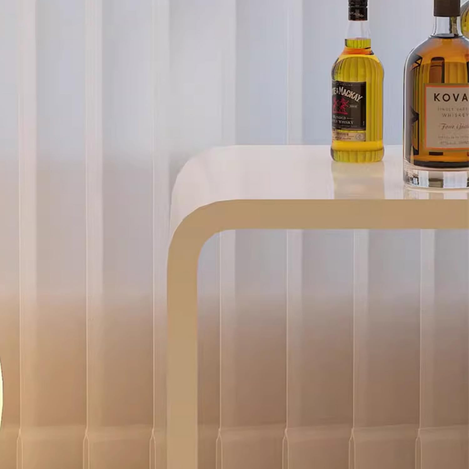 Acrylic 24" Small Table-Multipurpose Modern Furniture for Use as Lap desks, Acrylic Side Table or End Table in Living Rooms, Bedrooms and Offices: White