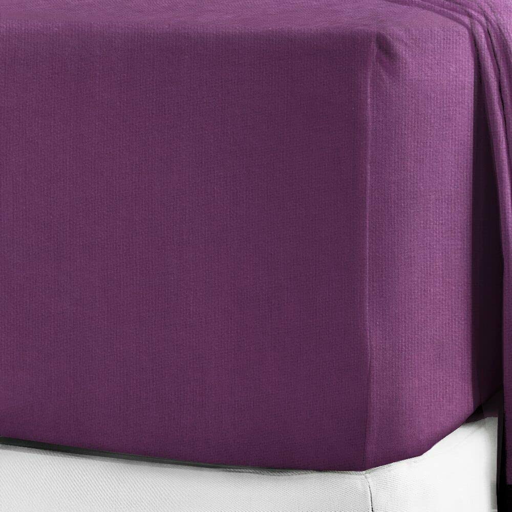 KATSSI Luxury Bedding Brushed 100% Cotton Flannelette Extra Deep Fitted Sheets 40 CM or 16 INCH