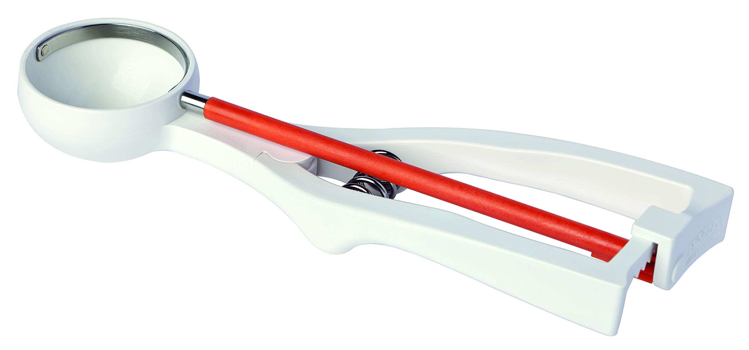 Piazza 03522406 Ice-Cream Scoop with Coloured Steel Bar, Orange Rod, 5.3 cm Diameter, 1/24 Litres Capacity
