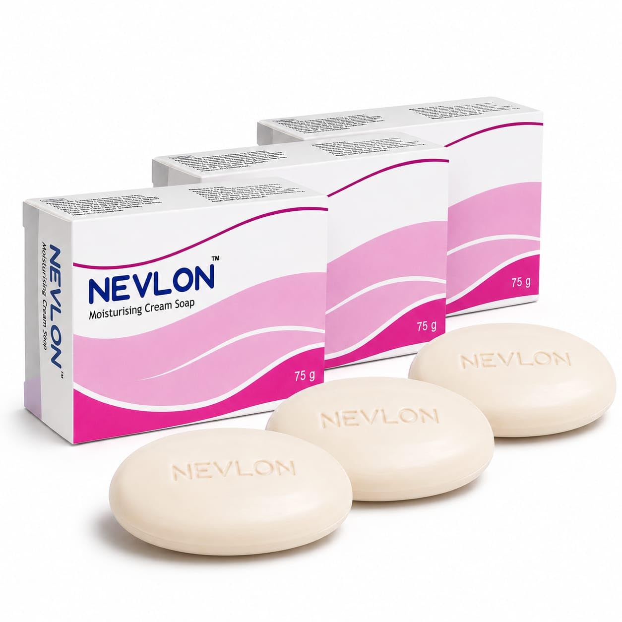 Nevlon Moisturising Cream Soap, Cream Formula, Deep Moisturisation, Grow Key, Daily Use Soap, Skin Nourishing, Pack of 3 * 75g-picture-10