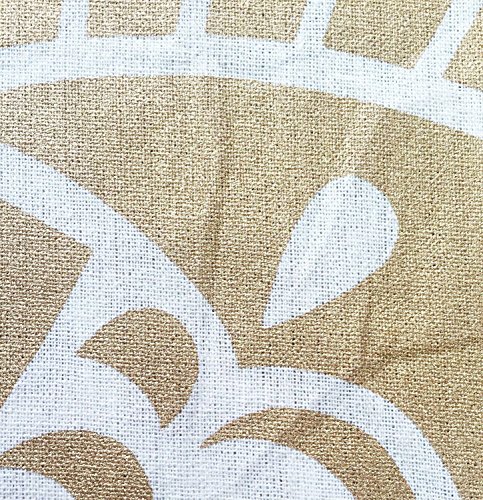 raajsee Wandteppich Mandala,Zimmer Deko, Weißes Gold Wandtuch Boho WandDeko,Wandbehang Psychedelic 132X208 CM