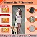 HomeLife Elements 72"(w) X 80"(h) Magnetic Screen Door for French Doors/Sliding Glass Doors/Patio Doors,Hands Free Instant Mesh Mosquito & Bug Net Curtain Black(Fits Doors UP TO 70x79 Inch)