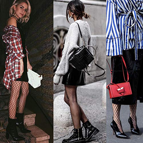 Image of Fishnet Stockings Lace Patterned Tights High Waist Pantyhose Fishnets for Women