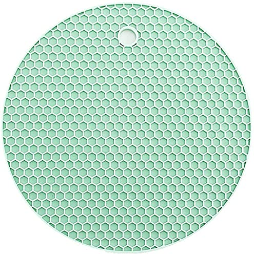 Tapete de aislamiento de silicona redondo de panal de abeja, posavasos de calor para cocina, olla caliente, bandeja de platos, taza para encimera de mesa