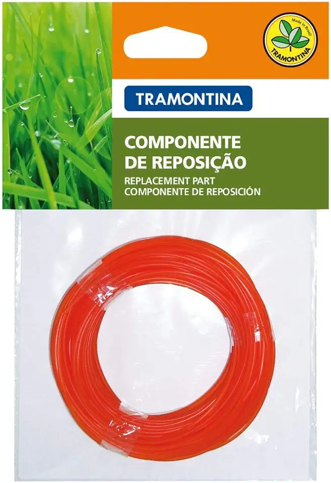 Tramontina Fio De Nylon 2,4 Mm, 12 M De Comprimento, Para Roçadeira Re1000, Rc26k, Rc26h, Rc33b/43b