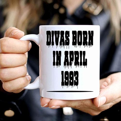 Miniatura 4 de Humorous Gift April Birthday Gift for Divas - Ideal Present for 1993 Borns on Large 11 Oz White Ceramic Coffee Mug