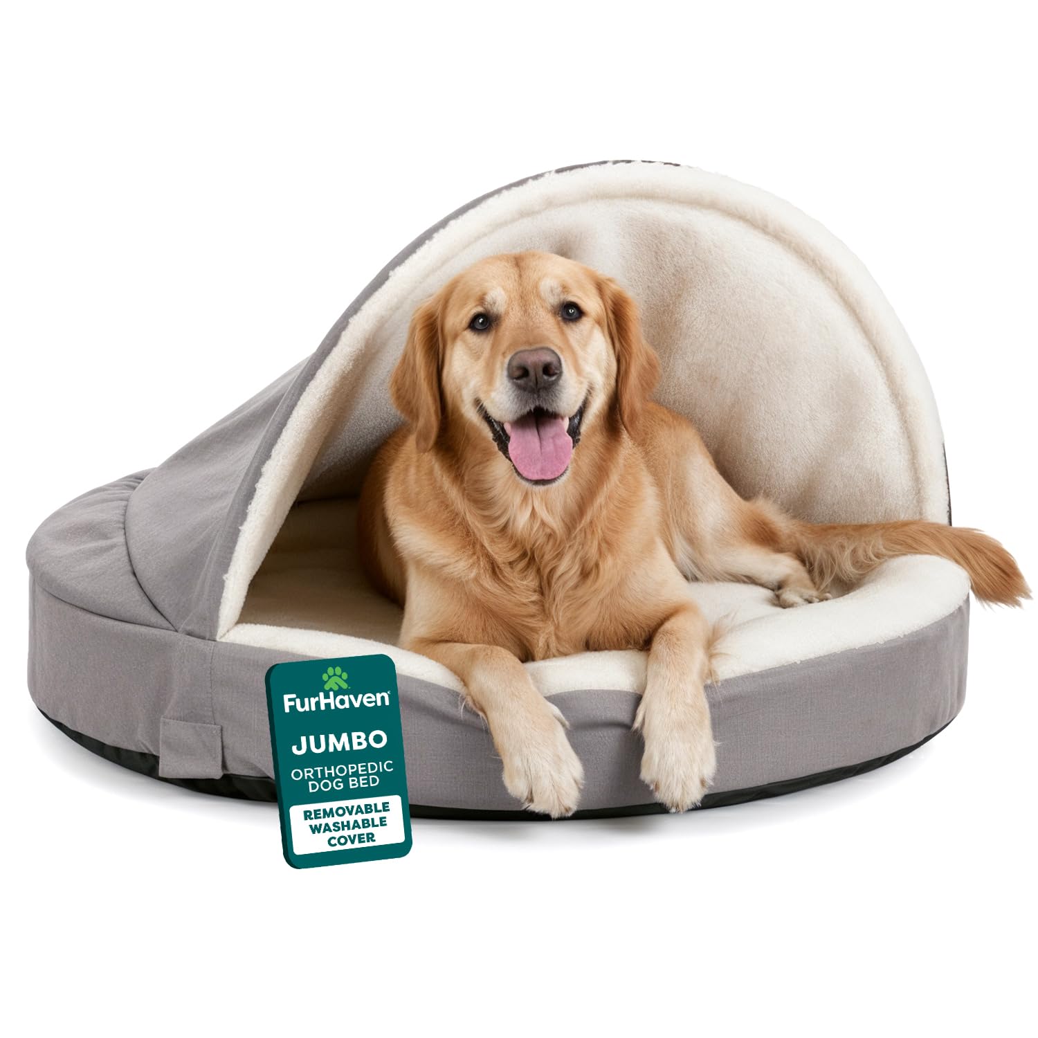 Furhaven Snuggery burrow dog bed