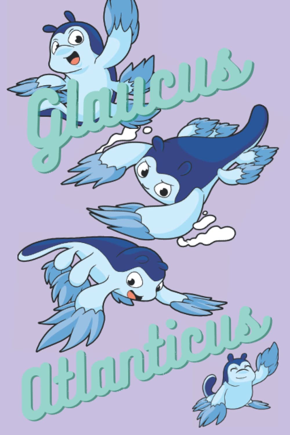 Glaucus Atlanticus Leabhar Nótaí/Irisleabhar Bog: Dragúin Adorcha Mara Gorma, 120 leathanach línithe, 6x9 orlach