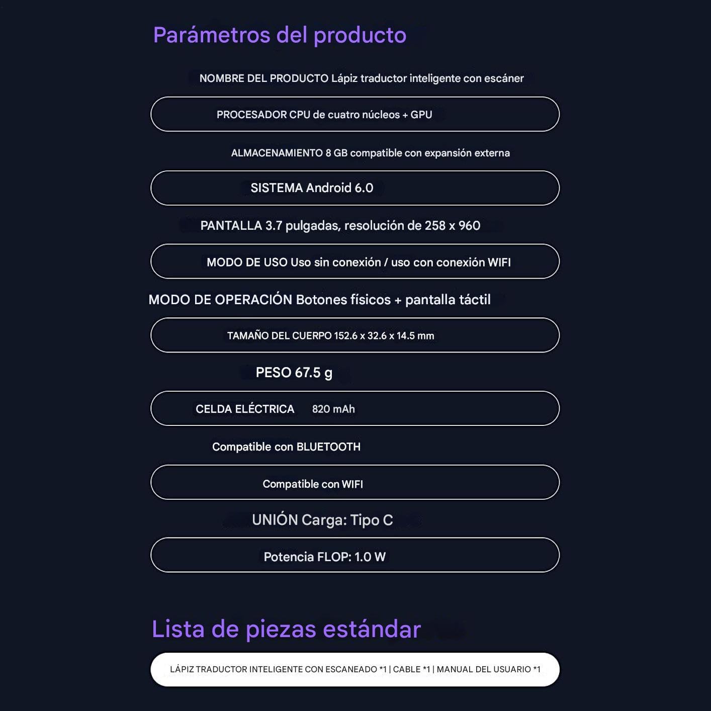 Penna traduttore, penna traduttore assistente, 142 lingue senza connessione | Con dizionari elettronici 142 lingue e testo a voce per studenti