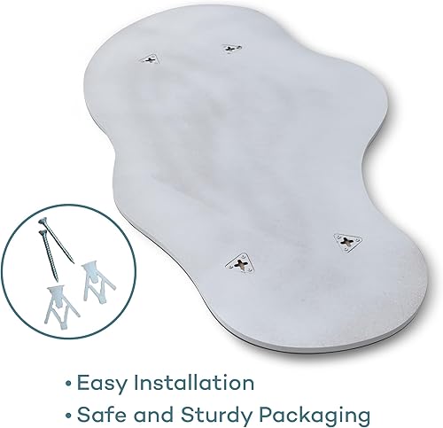 Miniatura 3 de Madam Sophia Concept Espejo asimétrico de 36 x 20 pulgadas espejo de pared irregular para dormitorio y áreas de estar, elegante diseño con estilo de