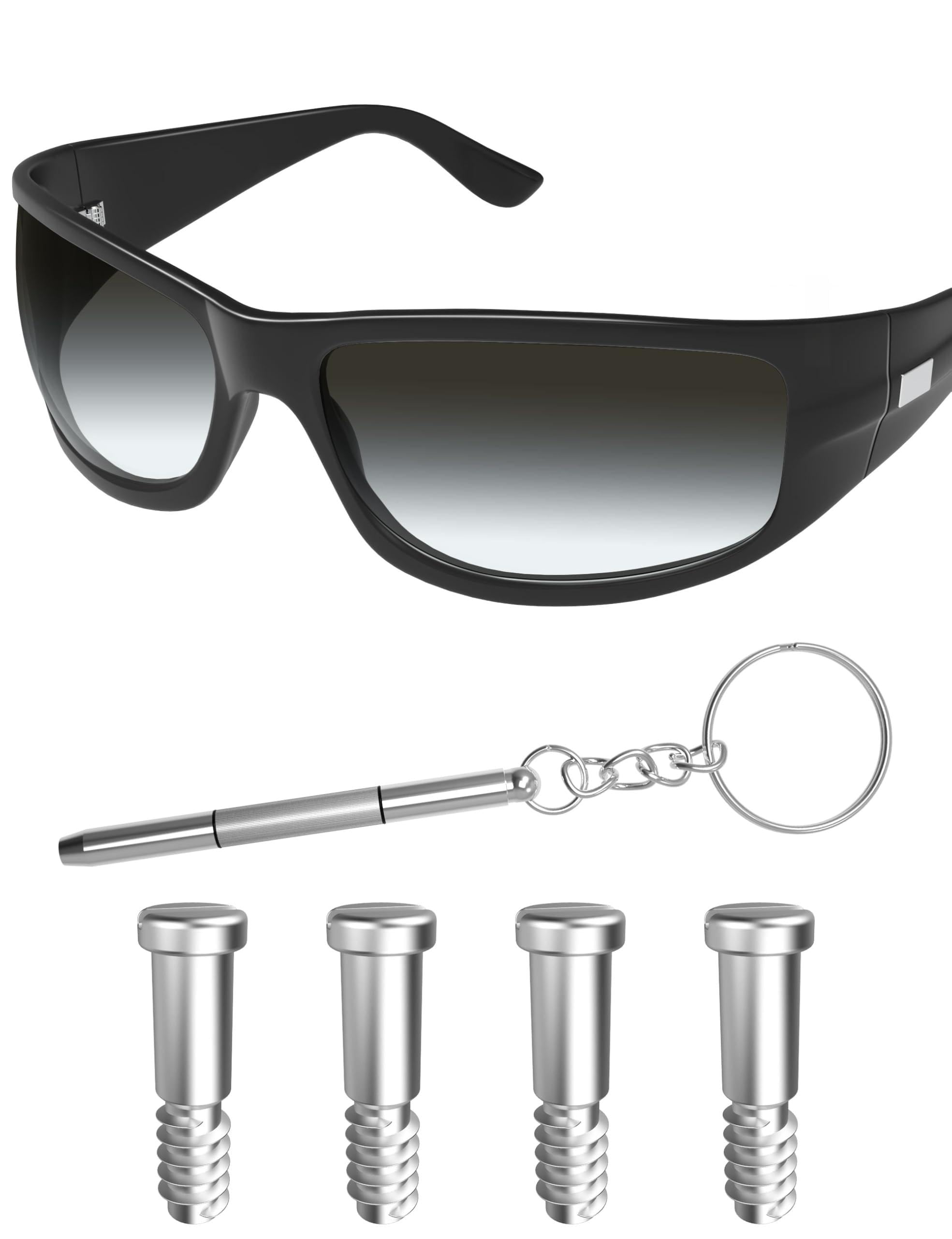 Mryok 4 Pieces Replacement Screws for Ray-Ban RB4057 / RB4184 / RB4175 / RB4191 / RB2132 Sunglass - Sliver